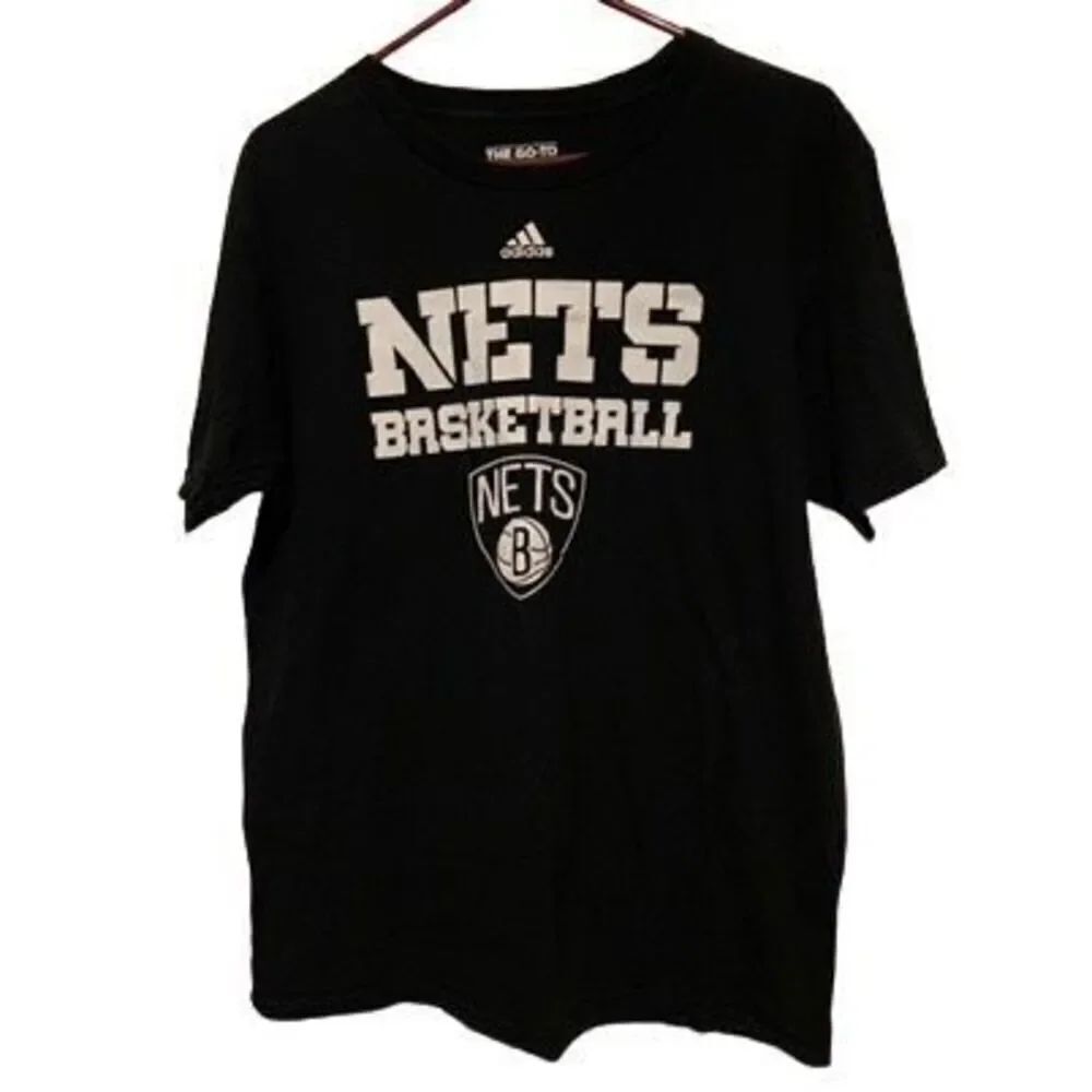 Brooklyn Nets Size Large NBA Adidas The Go-To Tee T-Shirt